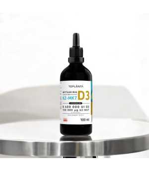 D3 - 6 400 000 UI k2-Mk7 100 000 μg Liposomalna - od ToPlanta Suplement Diety