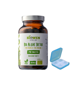 BIO Algae Detox 500 mg - 240 tabletek + gratis etui na kapsułki