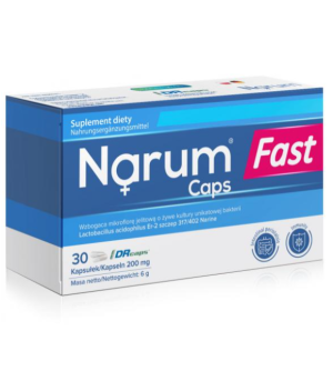 Narum FAST Probiotyk 200mg 30 kaps Narine Bakterie Lactobacillus Żołądek